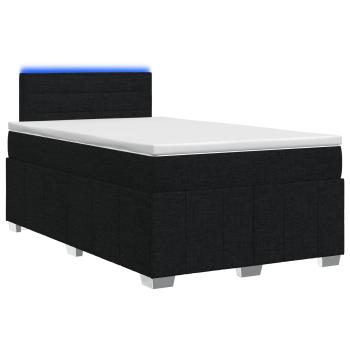 Boxspringbett mit Matratze Schwarz 120 x 200 cm Stoff