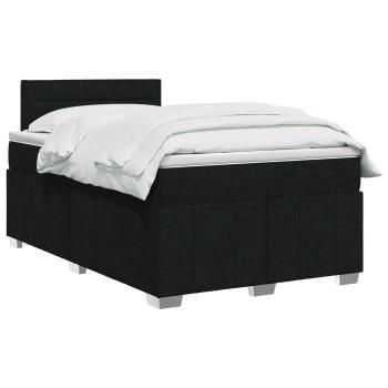 Boxspringbett mit Matratze Schwarz 120 x 200 cm Stoff