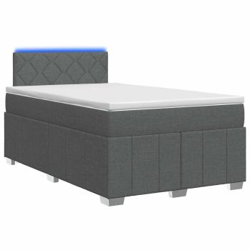 Boxspringbett mit Matratze Dunkelgrau 120 x 200 cm Stoff