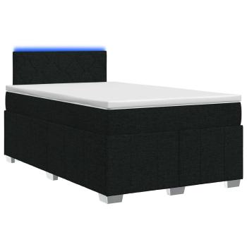 Boxspringbett mit Matratze Schwarz 120 x 200 cm Stoff