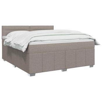 Boxspringbett mit Matratze Taupe 140 x 190 cm Stoff
