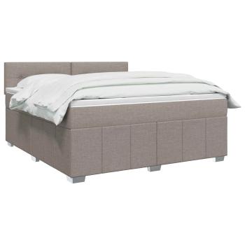 Boxspringbett mit Matratze Taupe 140 x 190 cm Stoff
