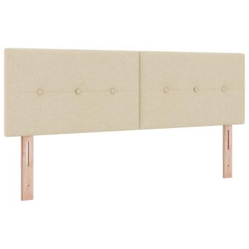 Boxspringbett mit Matratze Creme 140 x 200 cm Stoff