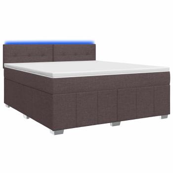 Boxspringbett mit Matratze Dunkelbraun 160 x 200 cm Stoff