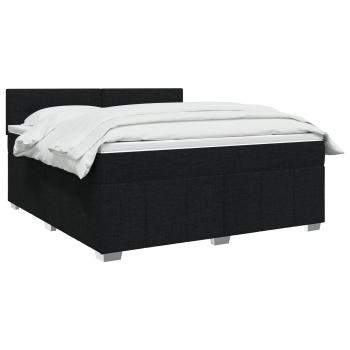 Boxspringbett mit Matratze Schwarz 180 x 200 cm Stoff