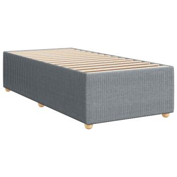 Boxspringbett mit Matratze Hellgrau 80 x 200 cm Stoff