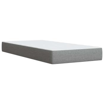 Boxspringbett mit Matratze Hellgrau 80 x 200 cm Stoff