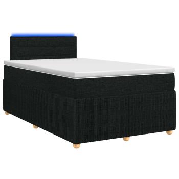 ARDEBO.de - Boxspringbett mit Matratze Schwarz 120 x 190 cm Stoff