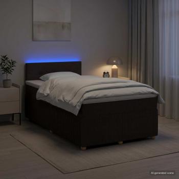 ARDEBO.de - Boxspringbett mit Matratze Dunkelbraun 120 x 200 cm Stoff