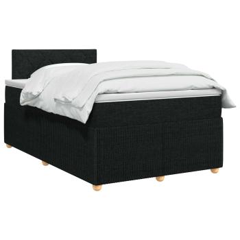 Boxspringbett mit Matratze Schwarz 120 x 200 cm Stoff