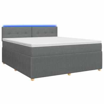 Boxspringbett mit Matratze Dunkelgrau 140 x 200 cm Stoff