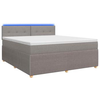 Boxspringbett mit Matratze Taupe 180 x 200 cm Stoff
