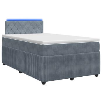 Boxspringbett mit Matratze Dunkelgrau 120 x 190 cm Samt