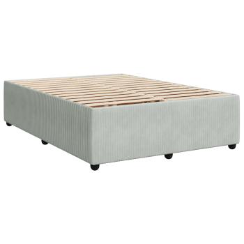 Boxspringbett mit Matratze Hellgrau 140 x 200 cm Samt