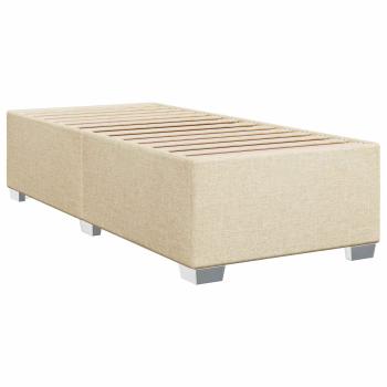 Boxspringbett mit Matratze mit Kopfteil Creme 90 x 200 cm Stoff