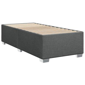 Boxspringbett mit Matratze Dunkelgrau 100 x 200 cm Stoff