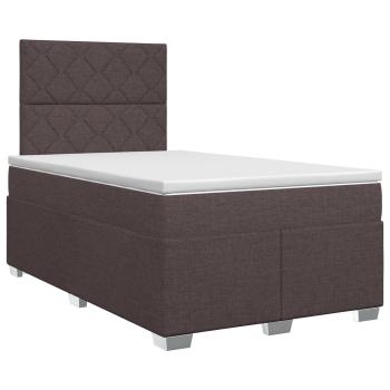 Boxspringbett mit Matratze Dunkelbraun 120 x 190 cm Stoff