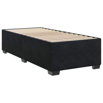 Boxspringbett mit Matratze Schwarz 90 x 190 cm Samt