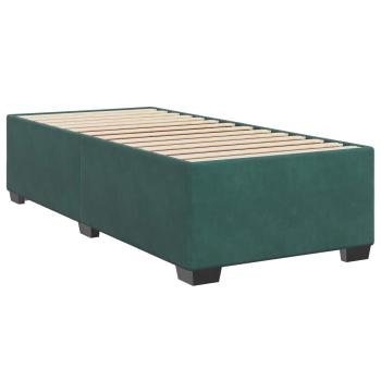 Boxspringbett mit Matratze Dunkelgrün 100 x 200 cm Samt