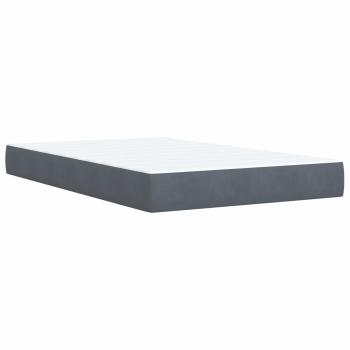 Boxspringbett mit Matratze Dunkelgrau 120 x 200 cm Samt