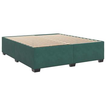 Boxspringbett mit Matratze Dunkelgrün 200 x 200 cm Samt