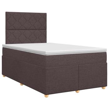 Boxspringbett mit Matratze Dunkelbraun 120 x 190 cm Stoff