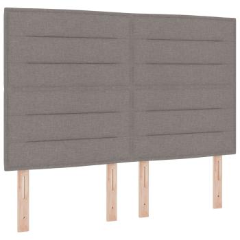 Boxspringbett mit Matratze Taupe 140 x 200 cm Stoff