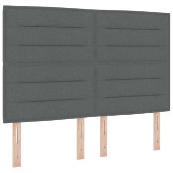 Boxspringbett mit Matratze Dunkelgrau 160 x 200 cm Stoff