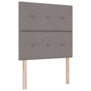 Boxspringbett mit Matratze mit Kopfteil Taupe 90 x 200 cm Stoff