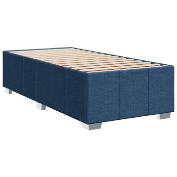Boxspringbett mit Matratze mit Kopfteil Blau 100 x 200 cm Stoff