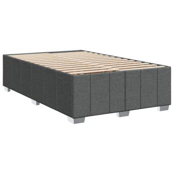 Boxspringbett mit Matratze Dunkelgrau 120 x 190 cm Stoff