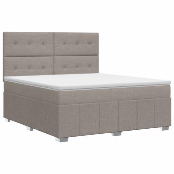 Boxspringbett mit Matratze Taupe 140 x 200 cm Stoff