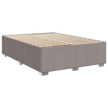 Boxspringbett mit Matratze Taupe 140 x 200 cm Stoff