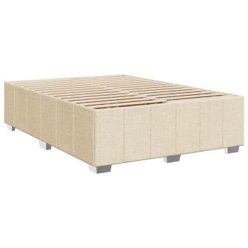 Boxspringbett mit Matratze Creme 140 x 200 cm Stoff