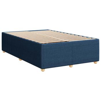 Boxspringbett mit Matratze mit Kopfteil Blau 120 x 190 cm Stoff