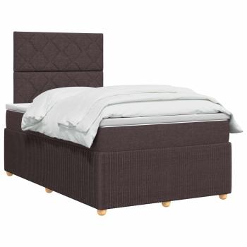 Boxspringbett mit Matratze Dunkelbraun 120 x 200 cm Stoff