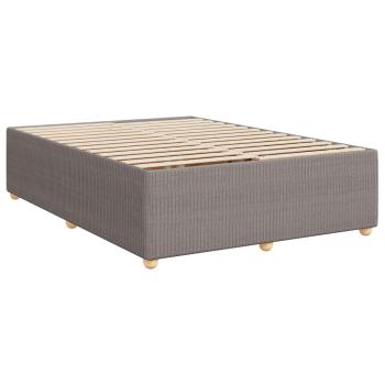 Boxspringbett mit Matratze Taupe 140 x 190 cm Stoff