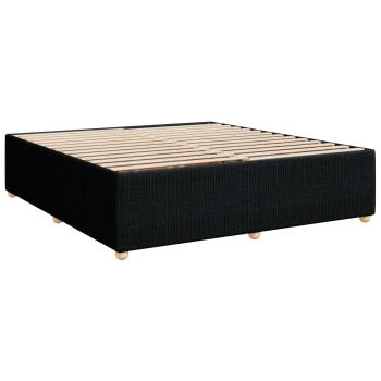 Boxspringbett mit Matratze Schwarz 180 x 200 cm Stoff