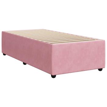 Boxspringbett mit Matratze mit Kopfteil Rosa 80 x 200 cm Samt