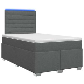 Boxspringbett mit Matratze Dunkelgrau 120 x 200 cm Stoff