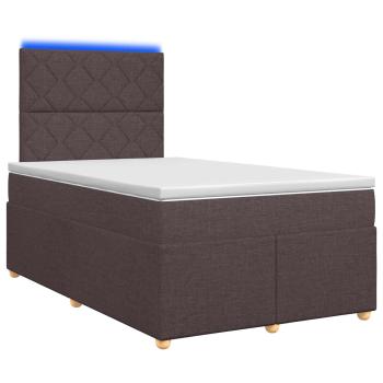 Boxspringbett mit Matratze Dunkelbraun 120 x 200 cm Stoff