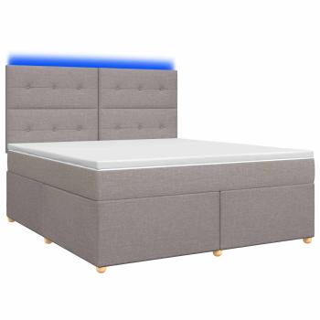 Boxspringbett mit Matratze Taupe 140 x 200 cm Stoff