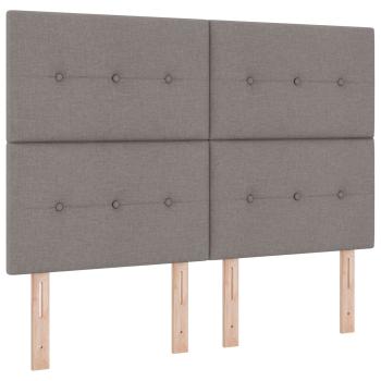 Boxspringbett mit Matratze Taupe 140 x 200 cm Stoff