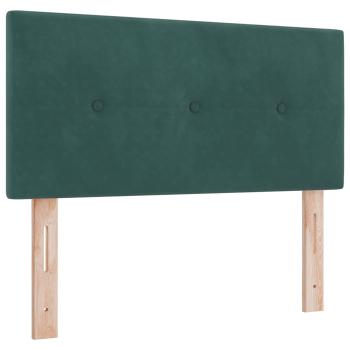 Ottoman-Bett mit Matratze und LED Dunkelgrün 90 x 190 cm Samt