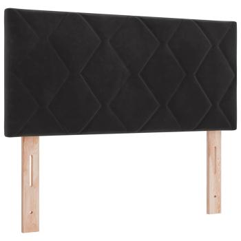 Ottoman-Bett mit Matratze und LED Schwarz 120 x 200 cm Samt