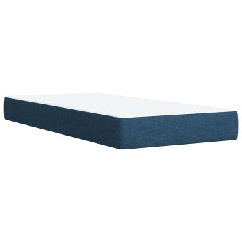 Ottoman Bett mit Matratze mit Kopfteil Blau 120 x 200 cm Stoff
