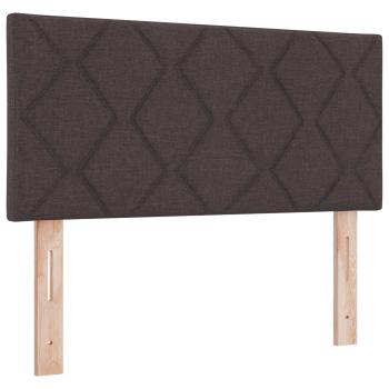 Ottoman-Bett mit Matratze und LED Dunkelbraun 120 x 190 cm