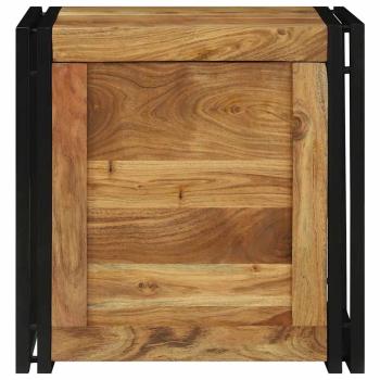 Aufbewahrungsbox Braun und Schwarz 50 x 50 x 50 cm