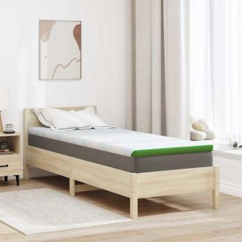 ARDEBO.de - Matratzenauflage Weiß und Grün 70 x 200 cm Jacquard Stoff