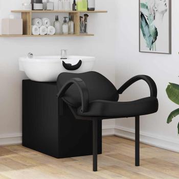 ARDEBO.de - Shampoo Stuhl Schwarz und Weiß 136 x 60 x 92 cm PVC